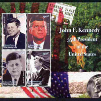 Micronesia 2008 John F Kennedy commemoration perf sheetlet of 4 unmounted mint, SG 1487a