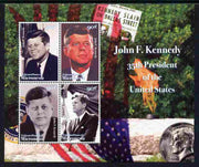 Micronesia 2008 John F Kennedy commemoration perf sheetlet of 4 unmounted mint, SG 1487a