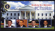 Nevis 2009 Inauguration of Pres Barack Obama perf sheetlet of 4 unmounted mint, SG MS2126