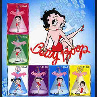 St Kitts 2007 Betty Boop perf sheetlet of 6 unmounted mint, SG 881a
