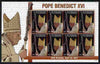 St Vincent 2007 80th Birthday Pope Benedict XVI perf sheetlet of 8 unmounted mint, SG 5676a