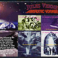St Vincent 2005 Death Centenary of Jules Verne perf sheetlet of 4 (From Earth to the Moon) unmounted mint, SG5483a