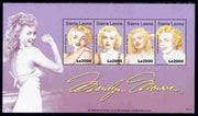 Sierra Leone 2006 80th Birth Anniv of Marilyn Monroe perf sheetlet of 4 unmounted mint SG 4469a