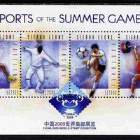 Sierra Leone 2009 Olympic Games Beijing perf m/sheet unmounted mint SG MS4651