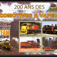Togo 2004 Bicentenary of Steam Locomotives perf sheetlet of 4 unmounted mint. Note this item is privately produced and is offered purely on its thematic appeal