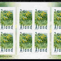 Aland Islands 1999 Provincial Plants perf sheetlet containing 10 x self-adhesive values unmounted mint as SG 152