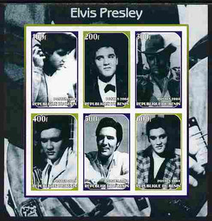 Benin 2004 Elvis Presley imperf sheetlet containing 6 values unmounted mint