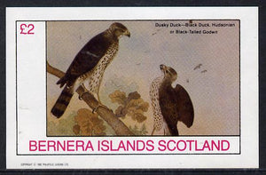 Bernera 1982 Birds #45 (Falcon) imperf deluxe sheet (£2 value) unmounted mint
