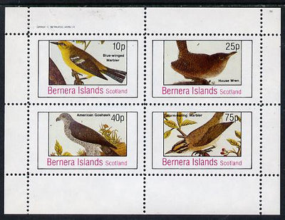 Bernera 1982 Birds #19 (Goshawk, Warbler etc) perf,set of 4 values (10p to 75p) unmounted mint