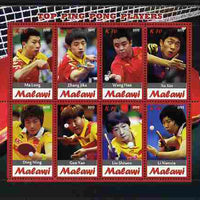 Malawi 2012 Top Table Tennis Players of All Time perf sheetlet containing 8 values unmounted mint