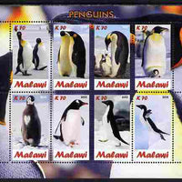 Malawi 2012 Penguins perf sheetlet containing 8 values unmounted mint