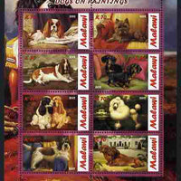 Malawi 2012 Dogs Featured on Paintings perf sheetlet containing 8 values unmounted mint
