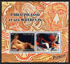 Ivory Coast 2012 Pablo Picasso & his Masters #4 perf sheetlet containing 2 values unmounted mint