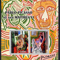 Ivory Coast 2012 Pablo Picasso & his Masters #6 perf sheetlet containing 2 values unmounted mint