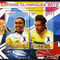 Mali 2012 Olympic Hopefuls #3 perf sheetlet containing 2 values unmounted mint