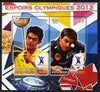 Mali 2012 Olympic Hopefuls #4 perf sheetlet containing 2 values unmounted mint