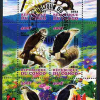 Congo 2012 Falcons perf sheetlet containing 6 values fine cto used