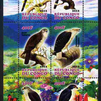 Congo 2012 Falcons perf sheetlet containing 6 values unmounted mint