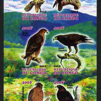 Congo 2012 Eagles imperf sheetlet containing 6 values unmounted mint