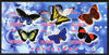 Congo 2012 Butterflies #1 imperf sheetlet containing 6 values unmounted mint