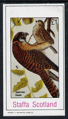 Staffa 1982 Sparrow Hawk imperf souvenir sheet (£1 value),unmounted mint