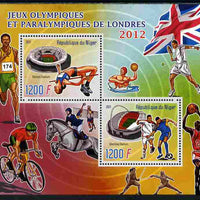 Niger Republic 2012 London Olympic Games perf sheetlet containing 2 values unmounted mint