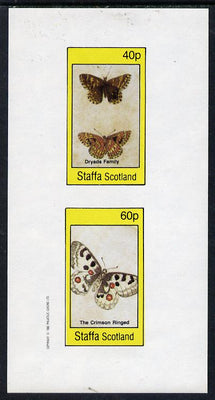 Staffa 1982 Butterflies (Dryads Family & Crimson Ringed) imperf,set of 2 values (40p & 60p) unmounted mint