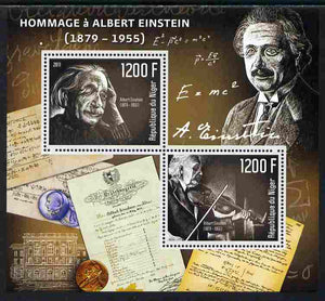 Niger Republic 2012 Albert Einstein Commemoration perf sheetlet containing 2 values unmounted mint