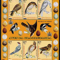 Cabinda Province 2011 British Birds of Prey #1 perf sheetlet containing 6 values unmounted mint