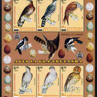 Cabinda Province 2011 British Birds of Prey #2 perf sheetlet containing 6 values unmounted mint