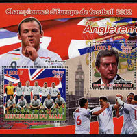 Mali 2012 European Footbal Championship - England large perf s/sheet containing 2 values unmounted mint