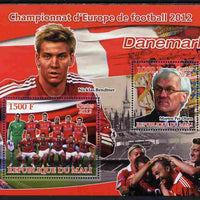 Mali 2012 European Footbal Championship - Denmark large perf s/sheet containing 2 values unmounted mint