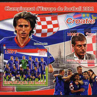 Mali 2012 European Footbal Championship - Croatia large perf s/sheet containing 2 values unmounted mint