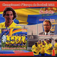 Mali 2012 European Footbal Championship - Sweden large perf s/sheet containing 2 values unmounted mint