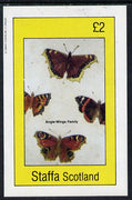 Staffa 1982 Butterflies (Angle Wings Family) imperf deluxe sheet (£2 value) unmounted mint