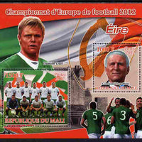 Mali 2012 European Footbal Championship - Ireland large perf s/sheet containing 2 values unmounted mint