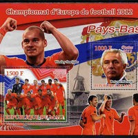 Mali 2012 European Footbal Championship - Netherlands large perf s/sheet containing 2 values unmounted mint