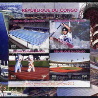 Congo 2012 London Olympic Games perf sheetlet containing 4 values unmounted mint. Note this item is privately produced and is offered purely on its thematic appeal