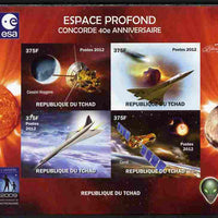 Chad 2012 Concorde 40th Anniversary - Deep Space imperf sheetlet containing 4 values unmounted mint. Note this item is privately produced and is offered purely on its thematic appeal.
