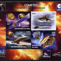 Mali 2012 Concorde 40th Anniversary - Comets imperf sheetlet containing 4 values unmounted mint. Note this item is privately produced and is offered purely on its thematic appeal, it has no postal validity