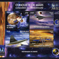Benin 2012 Concorde 40th Anniversary - Conquest of Mars perf sheetlet containing 4 values unmounted mint. Note this item is privately produced and is offered purely on its thematic appeal