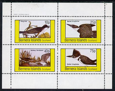 Bernera 1982 Birds #20 (Kingfishers, Sandpiper) perf,set of 4 values (10p to 75p) unmounted mint