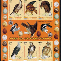 Cabinda Province 2011 British Birds of Prey #3 imperf sheetlet containing 6 values unmounted mint