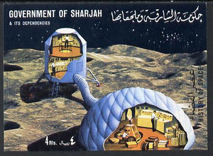 Sharjah 1970 History of Space #3 imperf m/sheet unmounted mint (Mi BL 69)