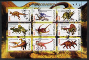 Rwanda 2012 Dinosaurs perf sheetlet containing 9 values fine cto used