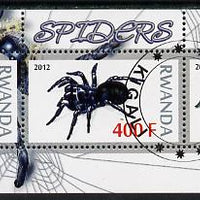 Rwanda 2012 Spiders perf sheetlet containing 3 values fine cto used