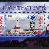 Rwanda 2012 Lighthouses perf sheetlet containing 3 values fine cto used