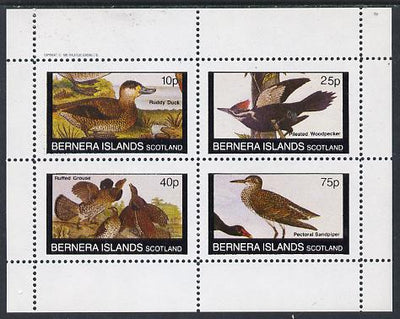 Bernera 1982 Birds #21(Duck, Woodpecker etc) perf,set of 4 values (10p to 75p) unmounted mint