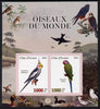 Ivory Coast 2012 Birds of the World #3 imperf sheetlet containing 2 values unmounted mint