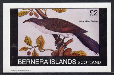 Bernera 1982 Birds #21 (Cuckoo) imperf deluxe sheet (£2 value) unmounted mint